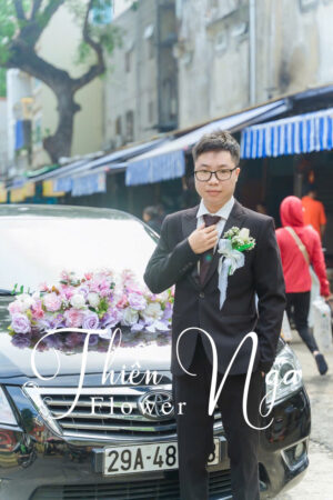 Hoa trang trí xe cưới GIÁ CHO THUÊ