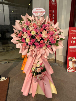 Kệ hoa chúc mừng cửa hàng khai trương phát lộc 17