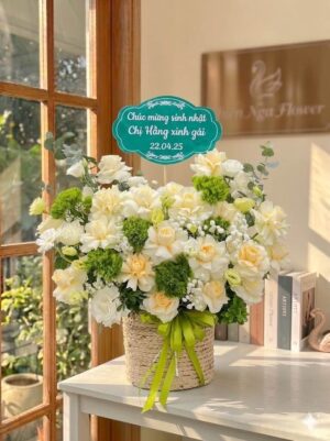 Giỏ hoa tươi quà tặng cao cấp 8386