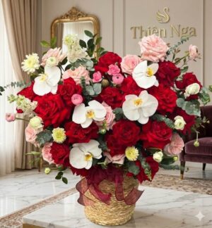 Giỏ hoa quà tặng cao cấp 5665