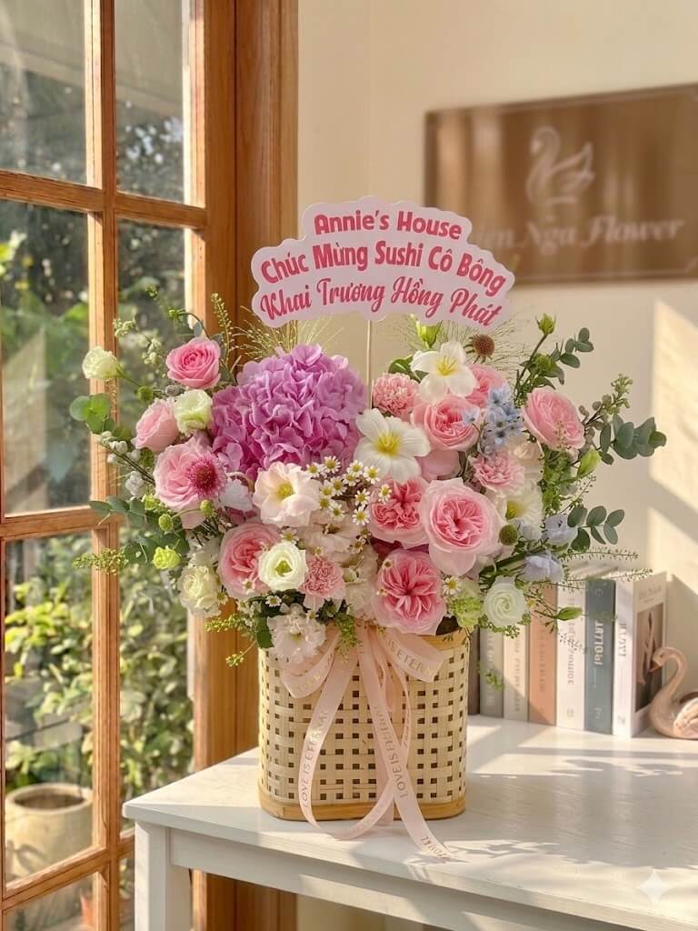 Giỏ hoa tươi cao cấp A18