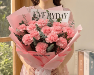 Em là đoá hoa của anh-Bó hoa tươi quà tặng tone hồng