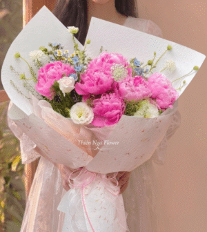 Bó hoa Peony mix lan tường siu xinh tặng người thương