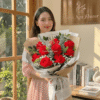 Bó hồng đỏ tình yêu rực cháy
