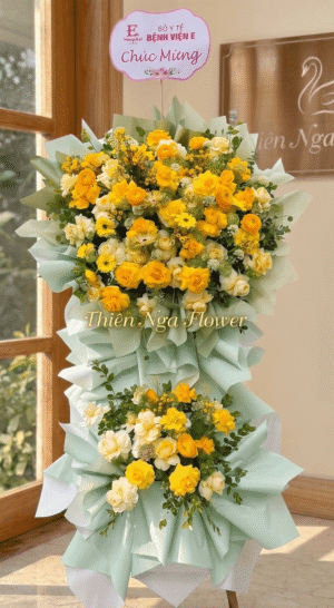 kệ hoa chúc mừng khai trương hồng phát A6