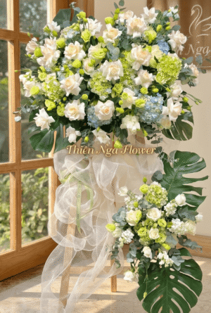 kệ hoa chúc mừng khai trương hồng phát A5
