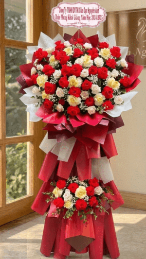 kệ hoa chúc mừng khai trương hồng phát A2